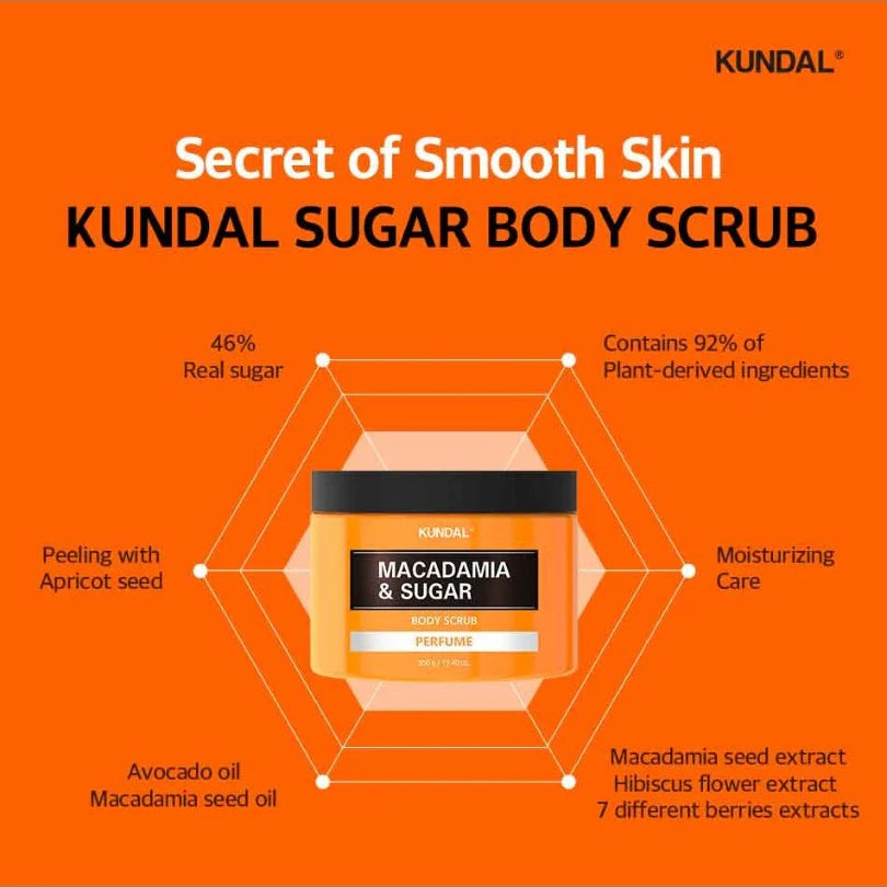 Kundal Macadamia & Sugar Body Scrub White Musk