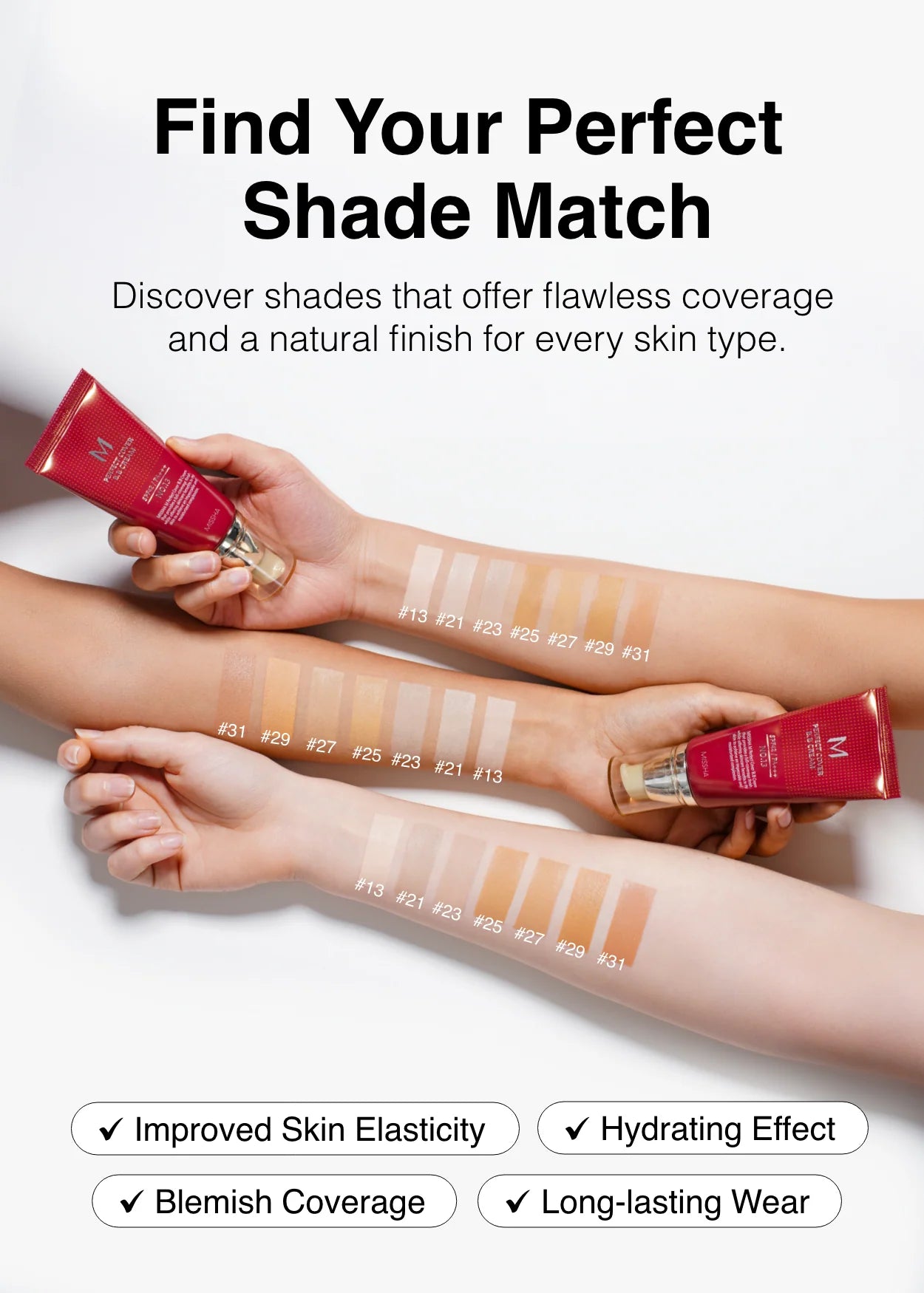 Missha - M Perfect Cover B.B Cream (21 Light Beige)