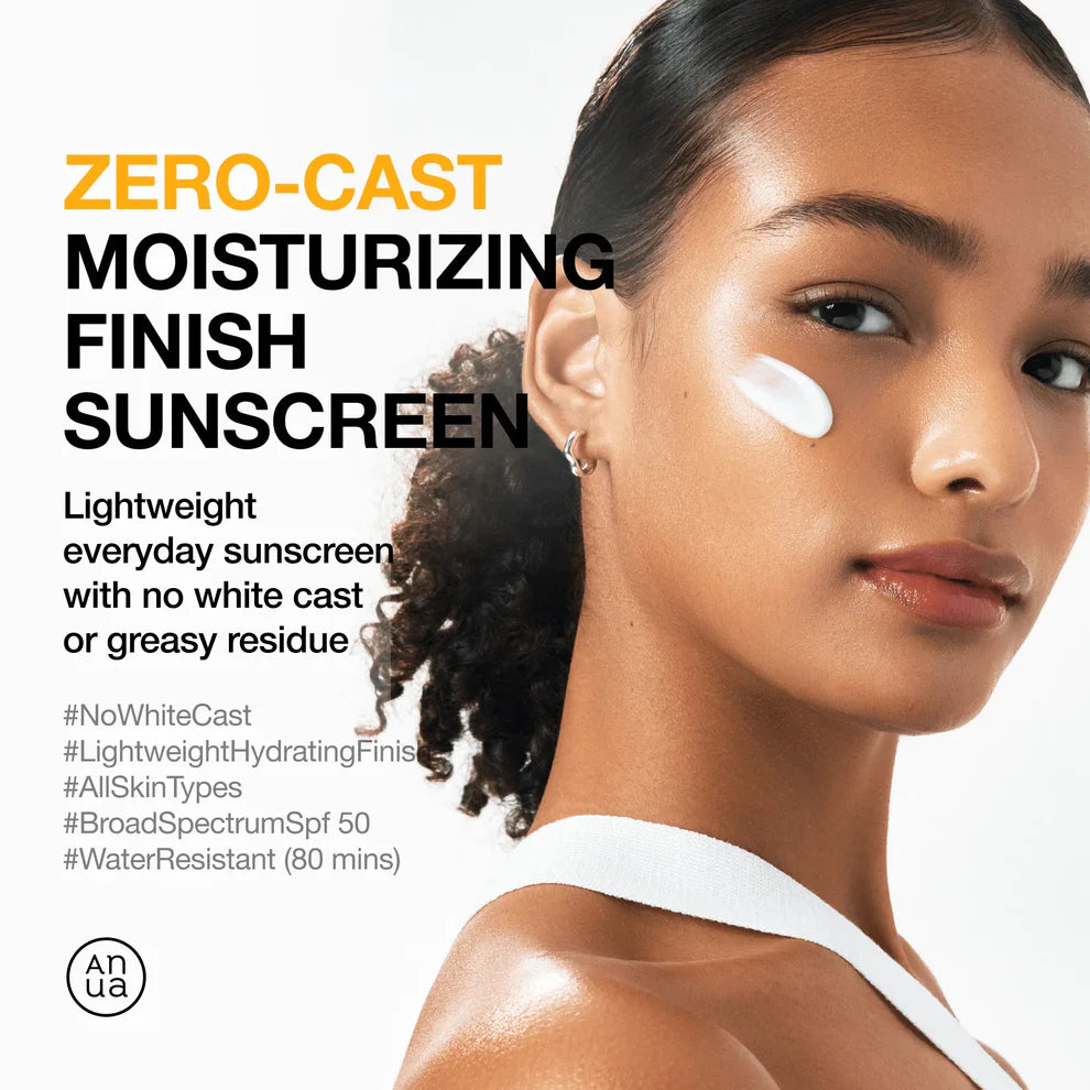 Anua Zero-Cast Moisturizing Finish Sunscreen SPF50+