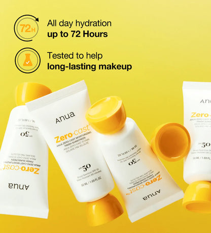 Anua Zero-Cast Moisturizing Finish Sunscreen SPF50+