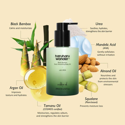 Haruharu Wonder Black Bamboo Daily Smoothing Body Oil
