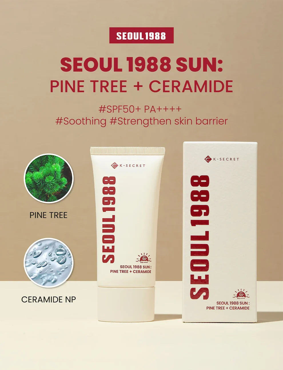 SEOUL 1988 Sun: Pine Tree + Ceramide SPF50