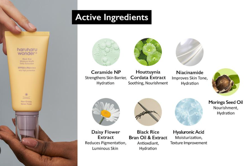 Haruharu Wonder - Black Rice Moisture Airyfit Daily Sunscreen SPF50+