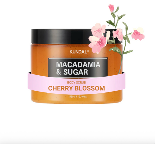Kundal Macadamia & Sugar Body Scrub Cherry Blossom